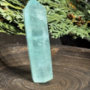 Apple Green Fluorite Crystal Tower