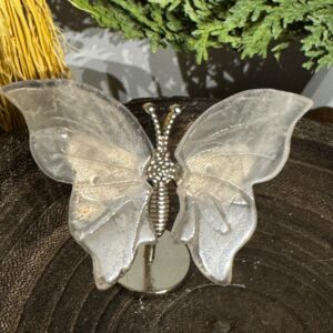 Clear quartz butterfly