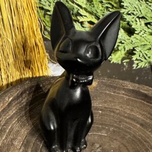 Black obsidian cat