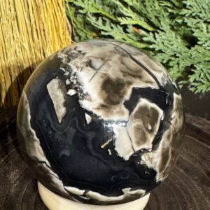 Volcano agate sphere