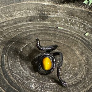Tiger’s Eye Snake Ring