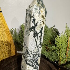 Large moss agate tower C