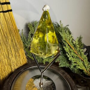 Citrine faceted diamond