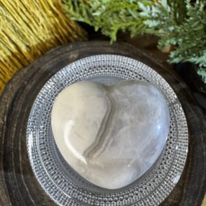 White Agate Heart