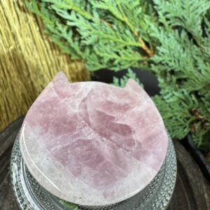 Lavender Rose Quartz Cat Bowl sm
