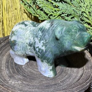 Moss Agate Bear