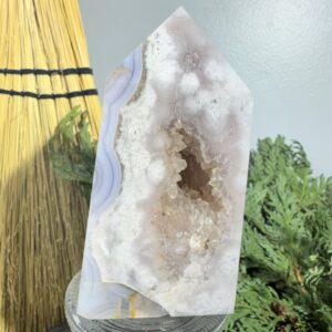 Blue Lace & Pink Amethyst Druzy Free Form