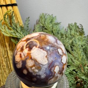 Blue Flower Agate Sphere