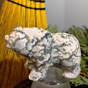 Moss Agate Bear