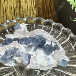 Blue cube fluorite
