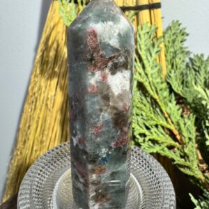 Plum Tourmaline with Blue Apatite