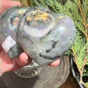 Labradorite Double Heart