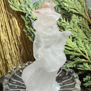 Clear Quartz with Fire Quartz Witch