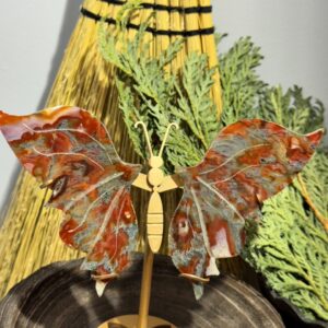 Red Moss Agate Butterfly