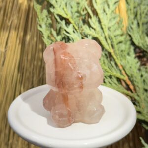 Faceted Fire Quartz Bear