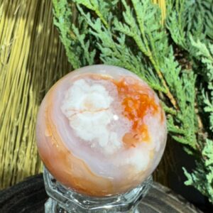 Carnelian Flower Sphere