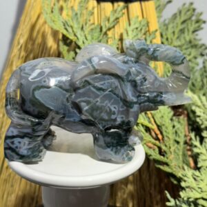Moss Agate Elephant