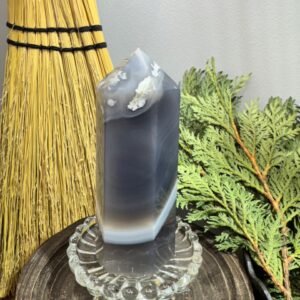 Black Flower Agate