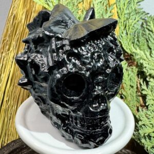 Black Obsidian Skull