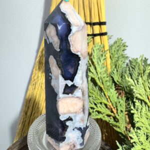Blue Flower Agate Tower