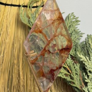 Fire Quartz Diamond on custom stand
