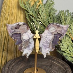 Blue Flower Agate Butterfly